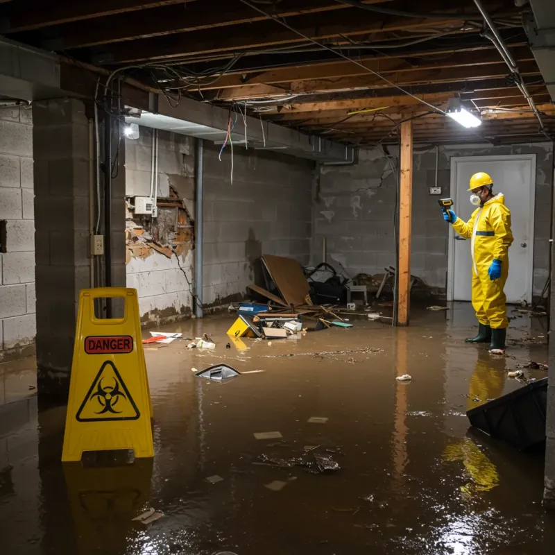 Flooded Basement Electrical Hazard in Clay County, NE Property